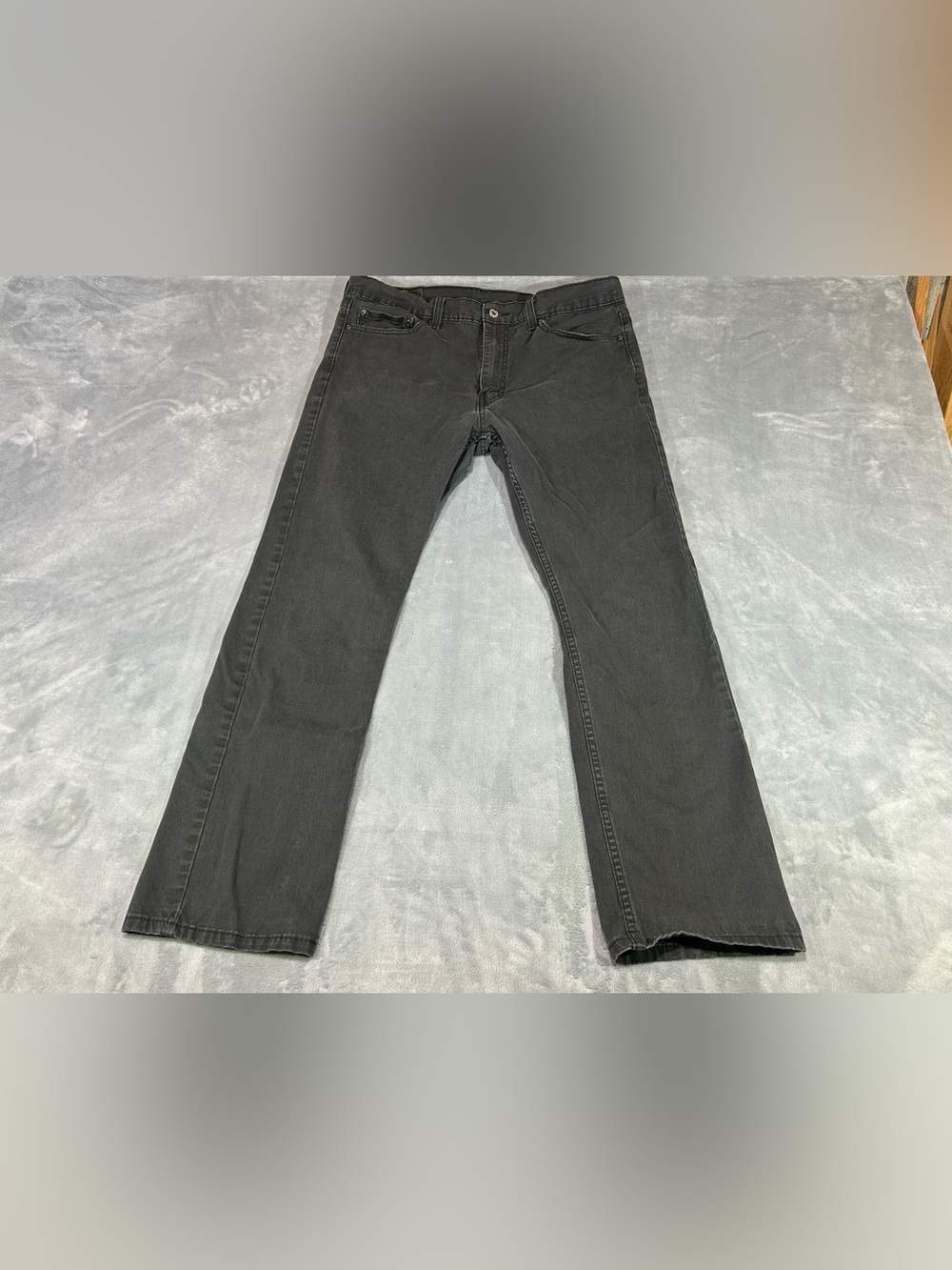 Levi's 513 Slim Straight Jeans Mens Gray Denim Lightweight Tag 36x32